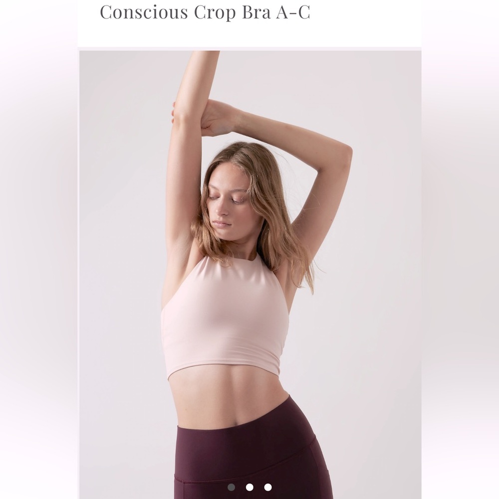 NWT Athleta pink  Councius crop  bra A-C size medium